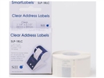 Seiko SLP-1RLC Clear Address Labels 1 1/8" X 3 1/2" (130 Labels per roll / 1 roll per box)
