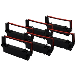 Star Micronics RC700BR ( 30980720 ) ( 30980721 ) Compatible Black/Red Fabric Printer Ribbon (Pack of 6)