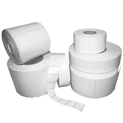 Toshiba 4" x 2" Thermal Transfer Perforated Labels,2-up (1,250 Roll / Case of 6) - TT400200RPL