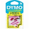 Dymo D1 Standard COLORPOP Label Maker Tape, 1/2" (12mm) x 10'  (3m), White Print on Pink Glitter